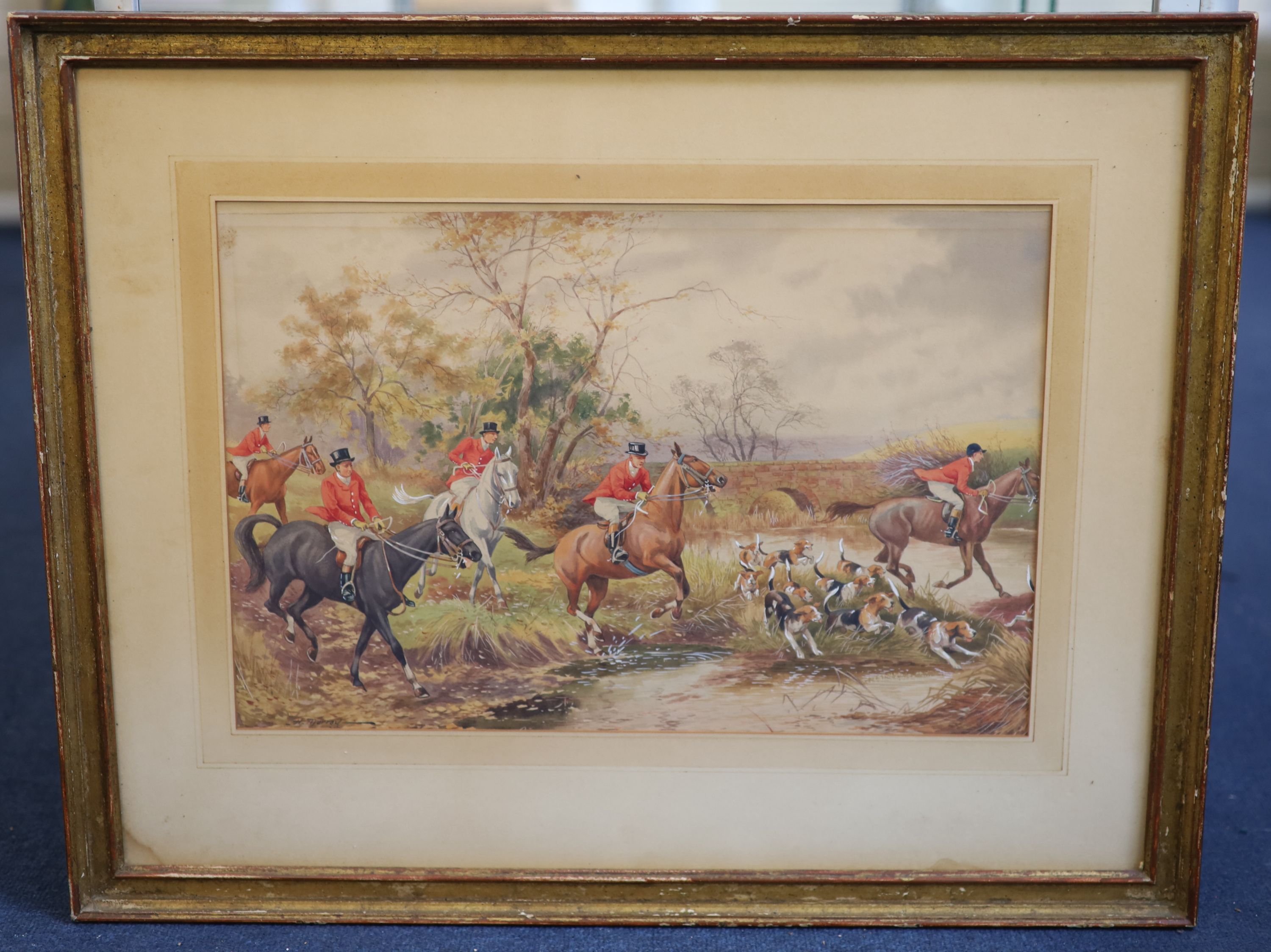 William Murray (1843-1897) Hunting scenes 11.5 x 17.25in.